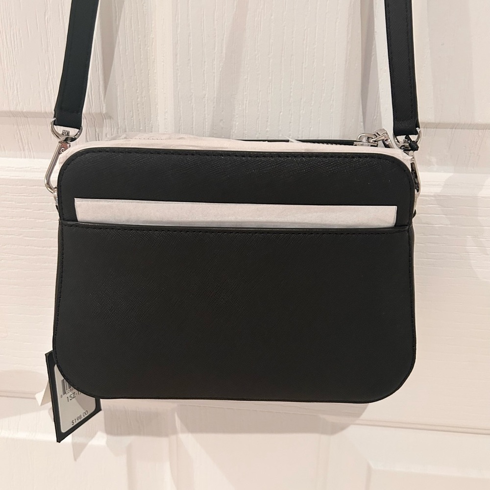 NWT DKNY Women Real Leather Black Crossbody Bag - Picture 5 of 7